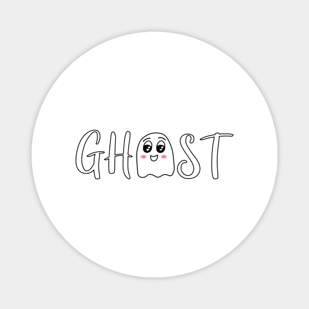 Ghost Lettering Word Cute Magnet by Hariolf´s Mega Store